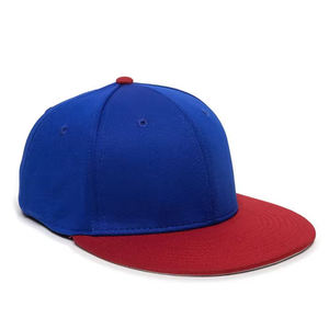 Logo Brodé Personnalisé Écusson Bleu Rouge Deux Tons Snapback Casquette Chapeaux Pour Unisexe - Product Image 3