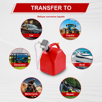 TOUKOO FTP001-02 Pompa di Trasferimento Elettrica Retrattile Autoadescante per Carichi Pesanti 3V DC 2.4 Galloni/Min Olio Benzina Diesel