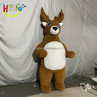 Meilleure vente Costume de performance de renne de Noël gonflable géant en peluche pour adulte et enfant pour fête de rue de Noël