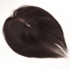 Longfor 2024 Popolare Toupet da <span class=keywords><strong>Uomo</strong></span> con Base in Seta e PU Iniettato 7x9 Pollici, Capelli Remy Indiani Lisci e Setosi di Alta Qualità - Product Image 6