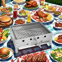 Grilles de barbecue en acier inoxydable extérieures commerciales Grille de gril en maille métallique pour les fêtes et le barbecue pour les restaurants et les jardins