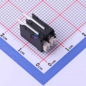 JL212V-35002B01 Spring Terminal Block Through hole Component (THT),P=3.5mm Connector 1x2P 3.5mm Black Through Hole - Product Image 1
