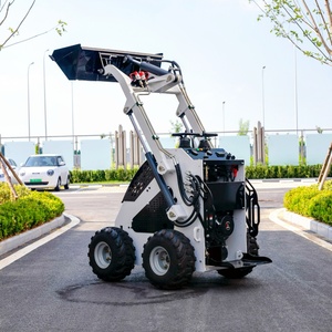 Topsense Euro 5 EPA selip Diesel Steer roda <span class=keywords><strong>Mini</strong></span> <span class=keywords><strong>Loader</strong></span> dengan mesin pemotong rumput Mulcher hutan - Product Image 2