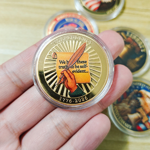 Moneda Conmemorativa del 250 Aniversario del 4 <span class=keywords><strong>de</strong></span> Julio <span class=keywords><strong>de</strong></span> 2028 con Diseño <span class=keywords><strong>de</strong></span> <span class=keywords><strong>la</strong></span> <span class=keywords><strong>Estatua</strong></span> <span class=keywords><strong>de</strong></span> <span class=keywords><strong>la</strong></span> <span class=keywords><strong>Libertad</strong></span> Americana y Flor <span class=keywords><strong>de</strong></span> Papaver Rhoeas - Product Image 6