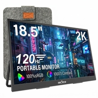 Monitor portátil de 18.5 pulgadas 2K 120Hz QHD IPS, pantalla externa para juegos con 100% sRGB y soporte para Windows