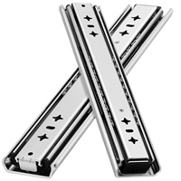 Glissières de tiroir modernes robustes à extension complète YENUO de 12 à 40 pouces (1 paire) - Rails métalliques à roulement à billes à montage latéral pour salle à manger et salle de bain