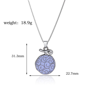 Venta al por mayor Anime joyería Ace Law maldito diablo fruta colgante collar - Product Image 6