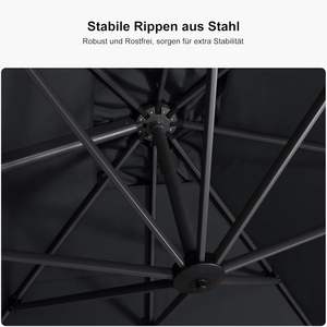 <span class=keywords><strong>Parasol</strong></span> en voladizo grande y moderno <span class=keywords><strong>de</strong></span> 330 cm, Pedal giratorio <span class=keywords><strong>de</strong></span> 360 grados, Base cruzada para protección solar al aire libre, Patio - Product Image 4