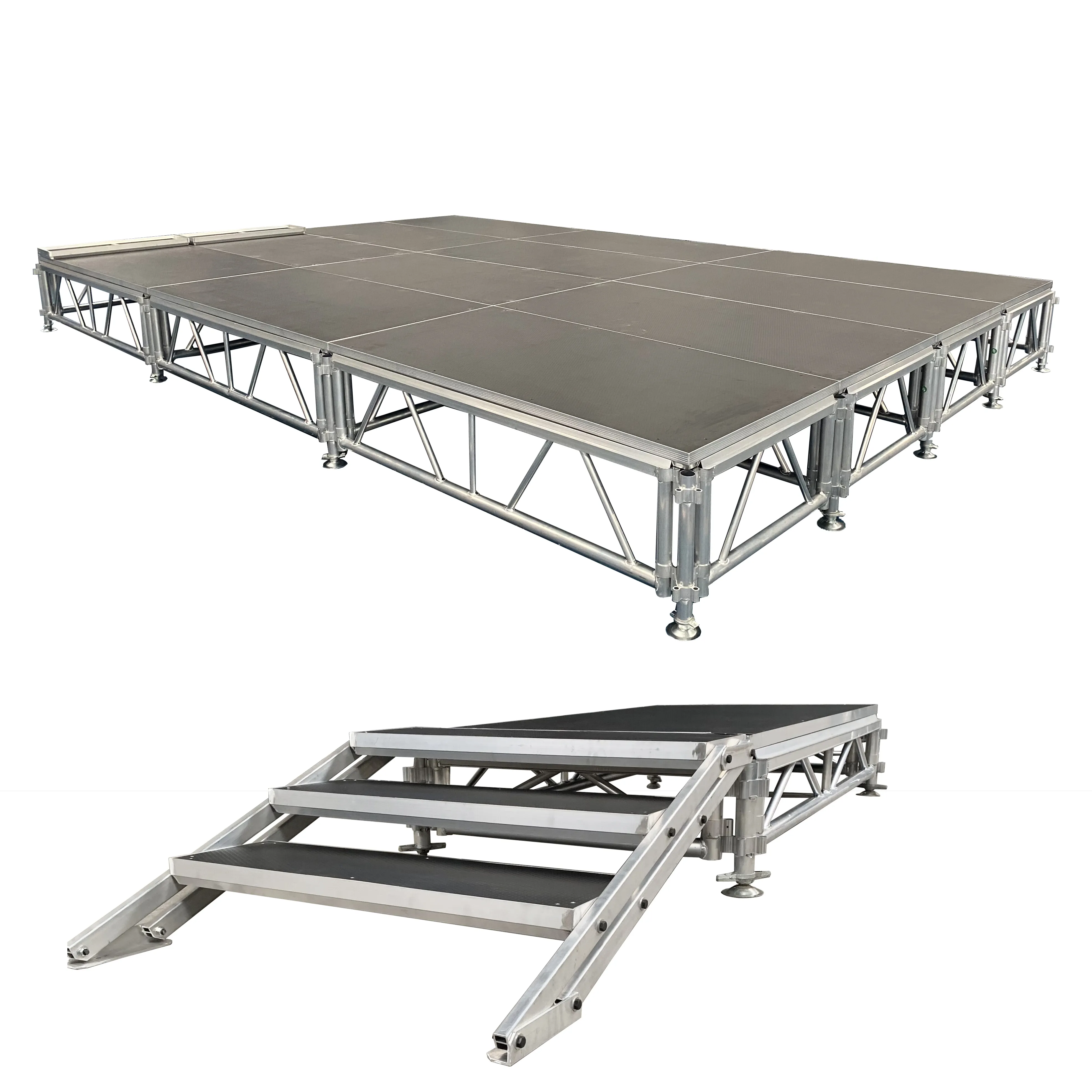 Kkmark-montaje rápido de 3 niveles, plataforma de aluminio ajustable para conciertos, portátil, modular, decoración para eventos