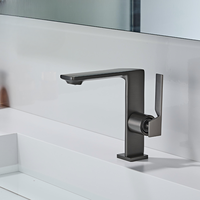 Robinet de lavabo en laiton durable, anti-décoloration, avec logo personnalisable, design élégant, mitigeur à poignée unique