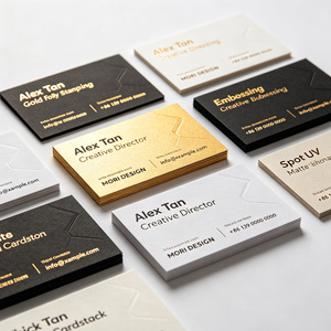 Impresión de Tarjetas de Visita de Lujo en Cartulina Negra, Impresión UV, Impresión a Doble Cara, Logotipo Personalizado para Tarjetas de Servicio de Hotel - Product Image 1