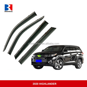 Accesorios de coche, visera de ventana para <span class=keywords><strong>Toyota</strong></span> New <span class=keywords><strong>Highlander</strong></span> 2020 2021 <span class=keywords><strong>2022</strong></span> 2023 2024, deflectores de viento de inyección, protectores de lluvia para clima - Product Image 6
