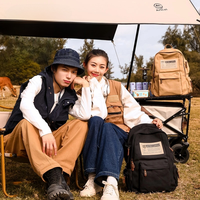 Sac à dos scolaire en nylon léger de grande capacité à la mode pour filles imperméable avec doublure en polyester pour les étudiants