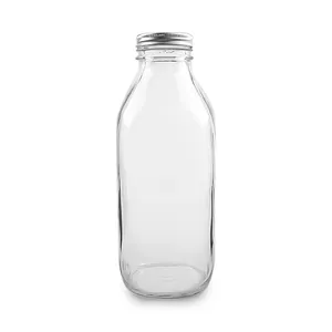 1000Ml 1 Liter Grote Glas Melk Fles Met Schroefdop