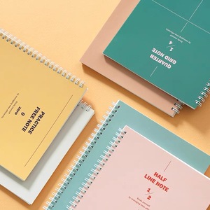 批发定制加厚线圈螺旋装订防水B5纯色可爱风格笔记本 - Product Image 3