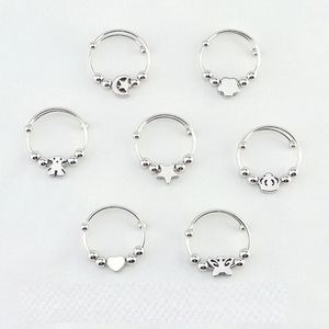 Anillo Antiestrés de Acero Inoxidable para Mujer, Anillo Giratorio Ajustable de Varias Capas con Cuentas para la Ansiedad - Product Image 1
