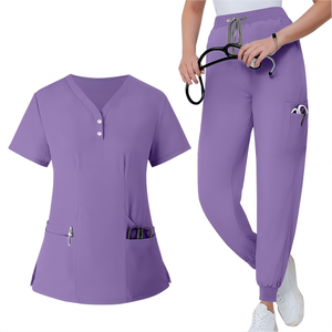Conjunto de Uniformes Médicos Unisex en Oferta, Transpirables, Resistentes a las Manchas, con Botones, Logotipo Personalizado, Antiarrugas, para Hospitales y Cuidado de Mascotas - Product Image 3