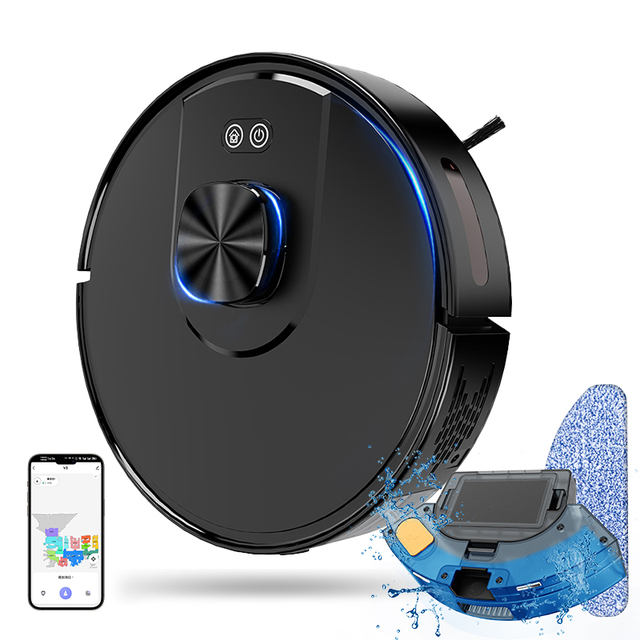 OEM Geerlepol V2L-SH Sweeping Robot Vacuum Cleaner LDS Navigation Tuya App-Controlled Smart Mapping HEPA Wet Dry Mopping Hotel