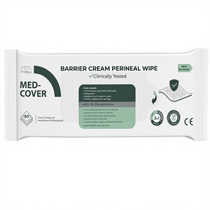 Lingettes humides non tissées Med-Cover pour soins périnéaux, nettoyage doux des zones intimes pour les soins des patients et des adultes - Product Image 1