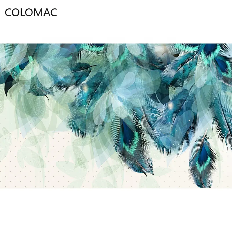 Colomac personalizzato Nordic Feather Wallpaper soggiorno 3d sfondo senza soluzione di continuità murale adesivo da parete 3d autoadesivo