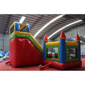 Nhà bị trả lại bơm hơi và trượt bơm hơi kết hợp trượt khô và trượt ướt cho trẻ em và người lớn - Product Image 3