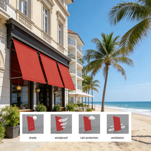 Auvent rétractable à bras pivotant, store manuel pour terrasse et jardin, abri solaire imperméable, cadre en aluminium, protection UV pour la maison - Product Image 3