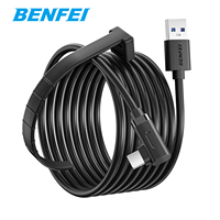 Cable de Conexión BENFEI de 16 Pies Compatible con Oculus/Meta Quest 3, Quest2/Pro/Pico 4 Accesorios y PC/SteamVR