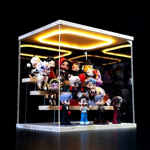 Exhibidor de Acrílico Transparente de Alta Gama, Personalizado, de 3 Niveles, con Iluminación LED, para Figuras de Juguete y Modelos Modernos - Product Image 4