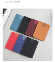 Dompet penyimpan kartu kulit sapi ramping untuk kartu ID kulit asli dompet penyimpan kartu Bank dompet tekstur lembut hadiah promosi Logo kustom
