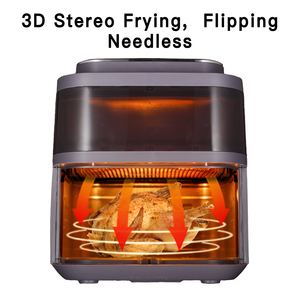 2025 fabbrica di vendita calda 6L capacità di cesto antiaderente aria cucina per Pizza <span class=keywords><strong>accessori</strong></span> per forno 1400W <span class=keywords><strong>friggitrice</strong></span> ad aria senza olio con finestra a vista - Product Image 3