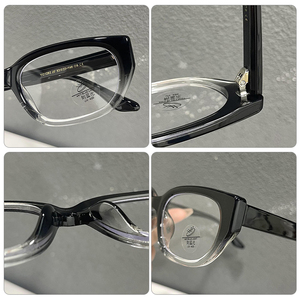 Montature alla moda Cat Eye per occhiali da uomo moda accademica High <span class=keywords><strong>End</strong></span> ottica Anti luce blu piccoli occhiali da vista da donna - Product Image 3