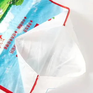 Белый и черный переработанный полипропиленовый пластиковый мешок для зерна 50 кг