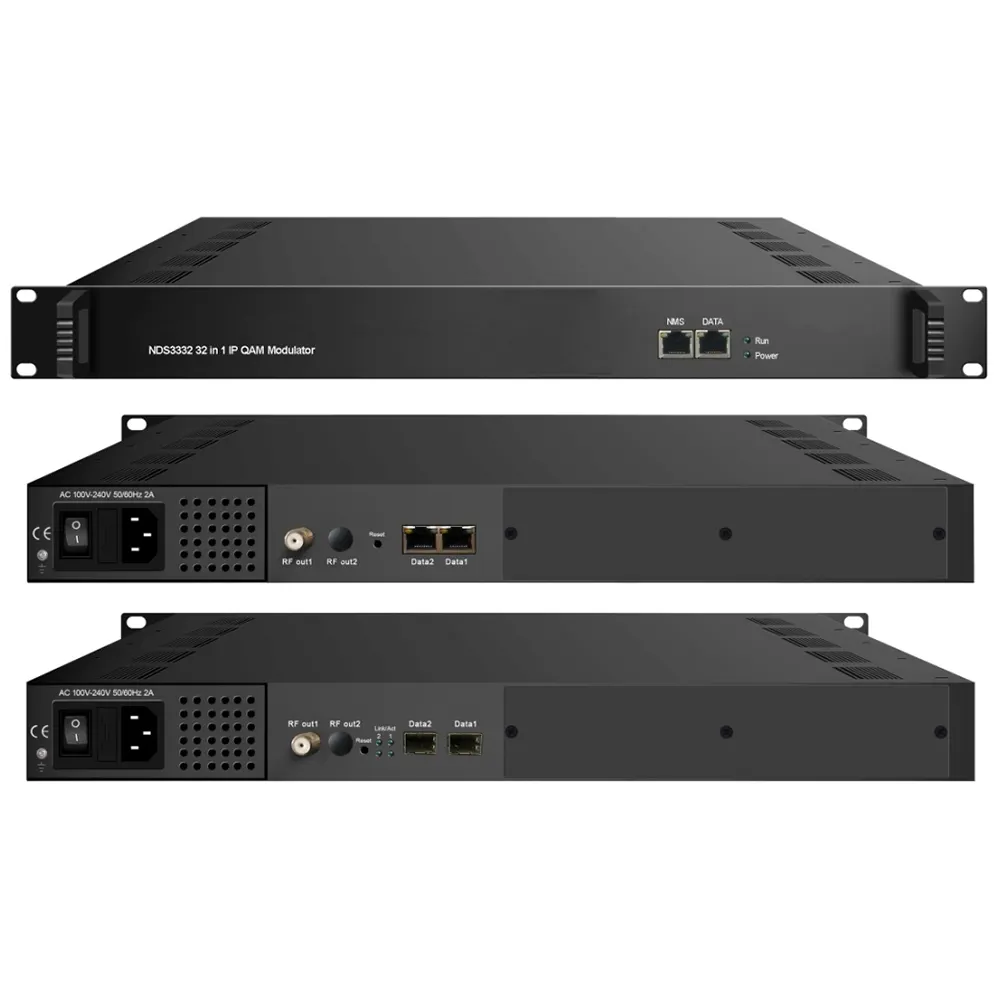 DEXIN لل NDS3332 IP QAM 32 في 1 المغير (مع 2 RF خارج) مضاعفة و الهرولة IP المغير DVB-C المغير