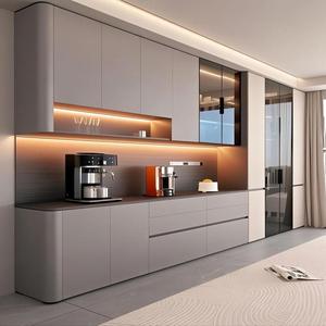 Credenza Ecologica con Bordi Arrotondati <span class=keywords><strong>e</strong></span> Telaio Anti-Ribaltamento, Scomparti Multipli per Sale da Pranzo Familiari <span class=keywords><strong>e</strong></span> Bambini - Product Image 1