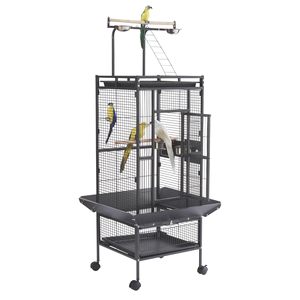 Groothandel Vogelkooi met Speeltuin op het Dak + Wielen |   Grote papegaaienvolière voor thuisgebruik - Product Image 1
