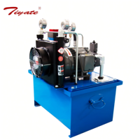 Groupe hydraulique refroidi par air à pompe à piston à cylindrée variable avec affichage double de la pression pour station d'alimentation hydraulique de pont