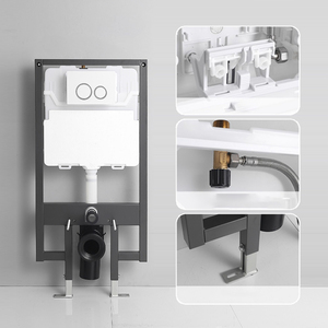 GSIO Factory Supplies Sanitaire Blanc Salle de Bain Wc Céramique Ronde Cuvette Murale Accrochée avec Réservoir - Product Image 6