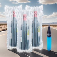 Sac à colonnes d'air gonflable imperméable à 7 colonnes pour bouteille de vin de 750 ml |   Emballage de protection antichoc et écologique de 32 cm de hauteur