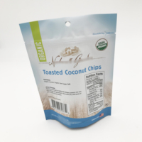 Sac d'emballage en plastique de noix de coco personnalisé pour les fruits secs, la mangue, les Chips, les bananes, les collations, sac en Mylar alimentaire argenté avec fermeture éclair