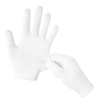 Gants de sécurité en polyester tricoté lisse, non enduits, antistatiques, sans silicone, sans poudre, avec poignet élastique, légers 7G 10G