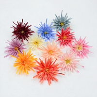 Têtes de fleurs artificielles multicolores en chrysanthème araignée pour la décoration DIY de chaussures, sandales, tongs, pinces à cheveux et sacs