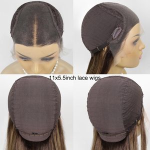 <span class=keywords><strong>Peluca</strong></span> frontal de encaje HD 9x5, rubio ceniza arena ombré con reflejos, pelucas de cabello humano liso, pre-arrancadas, sin pegamento, para mujer - Product Image 6
