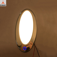 Lumière intérieure LED SUNHE SC009-220 pour camping-car, 12V, 220 mm, lumière de plafond en forme de crêpe à intensité variable avec interrupteur tactile
