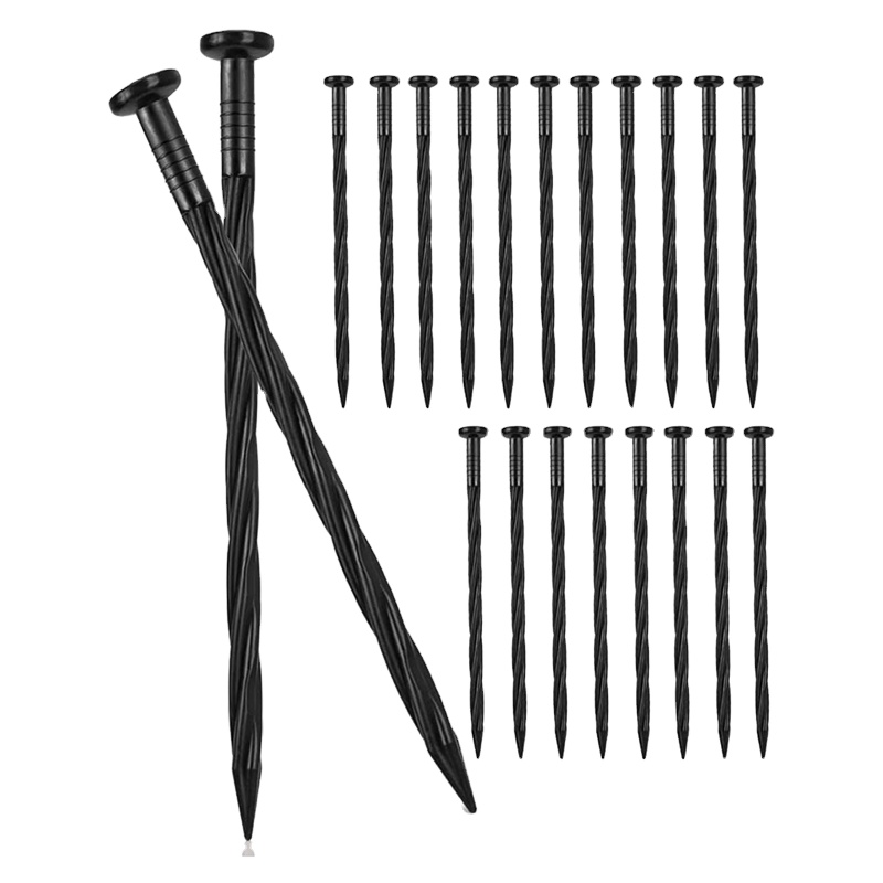 50 шт. в упаковке гироборд с колесами 8 дюймов окантовки шипы пейзаж крепления Nail спиральный Пейзаж Кола для защита от сорняков, асфальтоукладчик, окантовкой