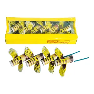 high quality 0439 Small Bumble Bee flying novelty fireworks handheld toy firecracker spinning helicopter fireworks