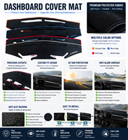 Pour Suzuki S-Presso, tapis de tableau de bord, tapis de tableau de bord en polyester de qualité supérieure, protection anti-éblouissement pour tableau de bord, accessoire intérieur de voiture