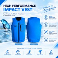 Gilet de protection personnalisé pour adultes avec fermeture éclair frontale et rembourrage intégré pour le kitesurf, le windsurf et le wing foil OEM ODM