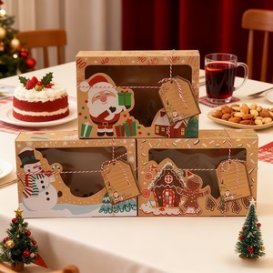 Caja de Papel Personalizable para Postres con Tapa Transparente e Inserto para Empacar Tiramisú, Pudín, Mousse y Pastel, Venta al Por Mayor - Product Image 1