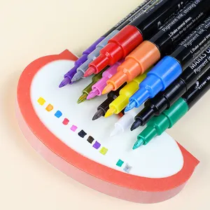 Caneta marcadores permanentes de alta qualidade, caneta de tecido de 24 cores, material de arte, marcador têxtil para pintura, desenho de graffiti
