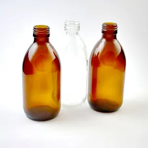 Garrafa líquida âmbar 100 ml, garrafa de vidro médico 100 ml